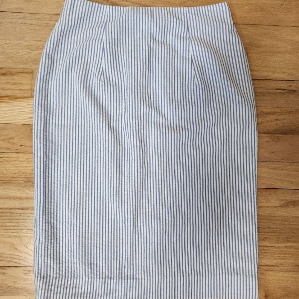 Brooks Brothers Seersucker Pencil Skirt Size 8